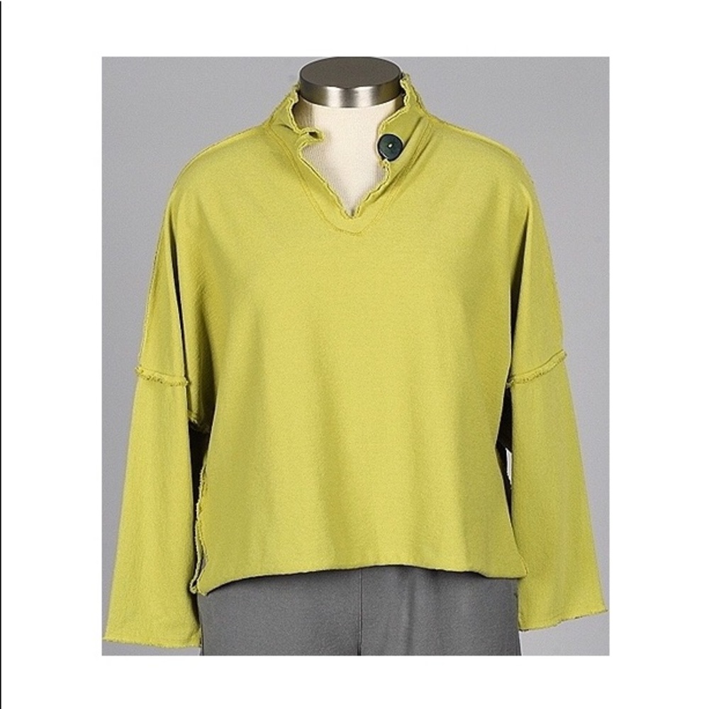100% Cotton Funnel Neck Top